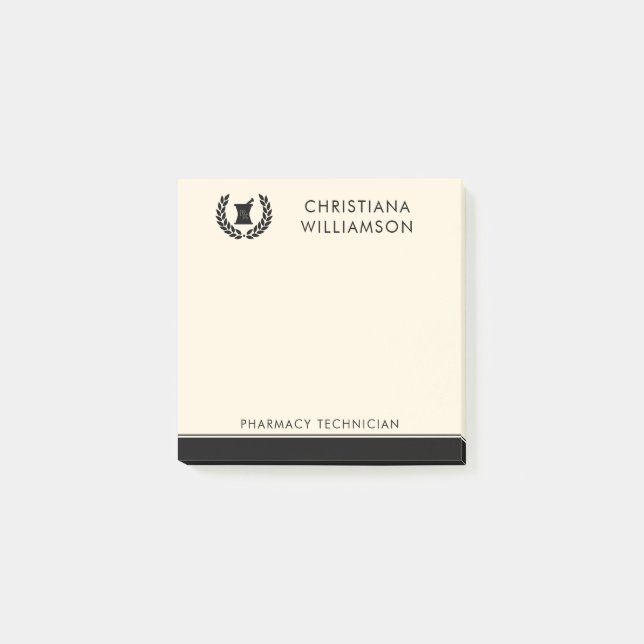 Bloco De Notas Funcionarios técnico do Farmacêutico Elegante Pers (Frente)