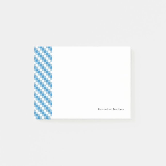 Bloco De Notas fundo Azul-branco dos quadrados (Frente)
