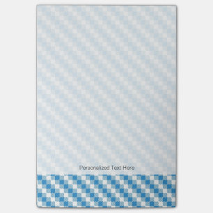 Bloco De Notas fundo Azul-branco dos quadrados