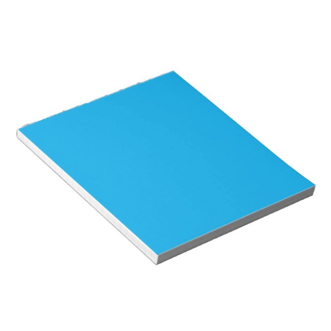 Bloco De Notas Fundo Azul Ciano Sólido (Inclinado)