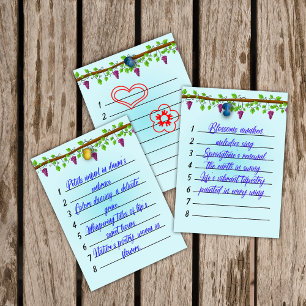 Bloco De Notas Fundo azul com vinha de 4" x 6"