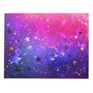 Bloco De Notas Fundo Azul Cor-de-rosa brilhante