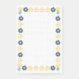 Bloco De Notas Fundo azul e amarelo do Bullet paper