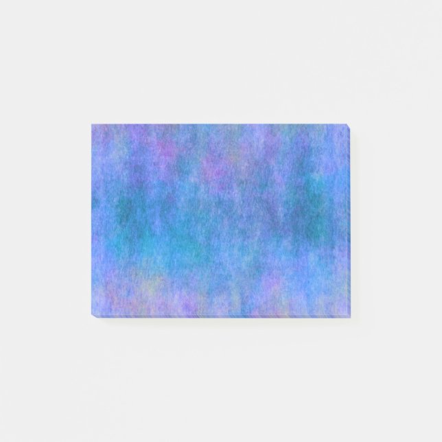 Bloco De Notas Fundo azul roxo da textura da aguarela (Frente)