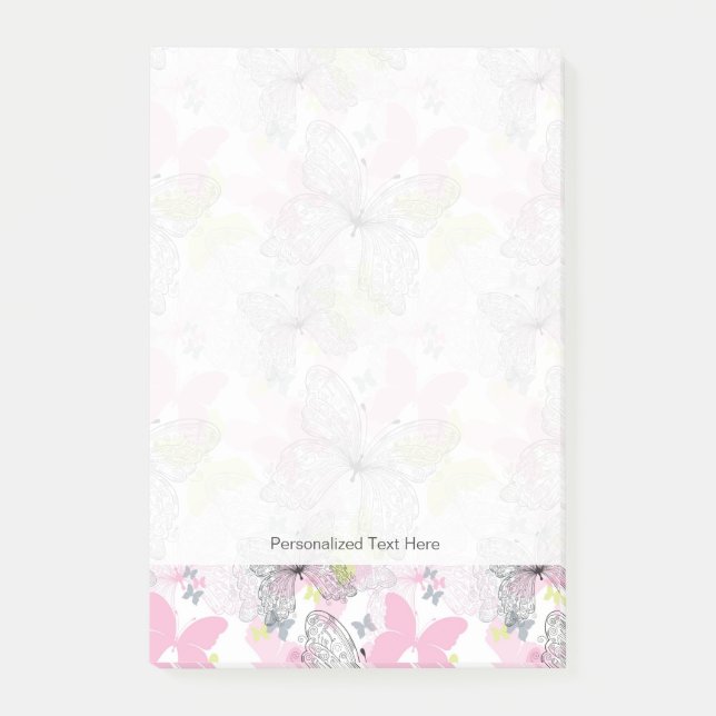Bloco De Notas Fundo com borboleta (Frente)