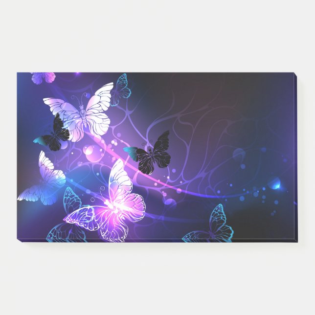 Bloco De Notas Fundo com Borboletas Noturnas (Frente)