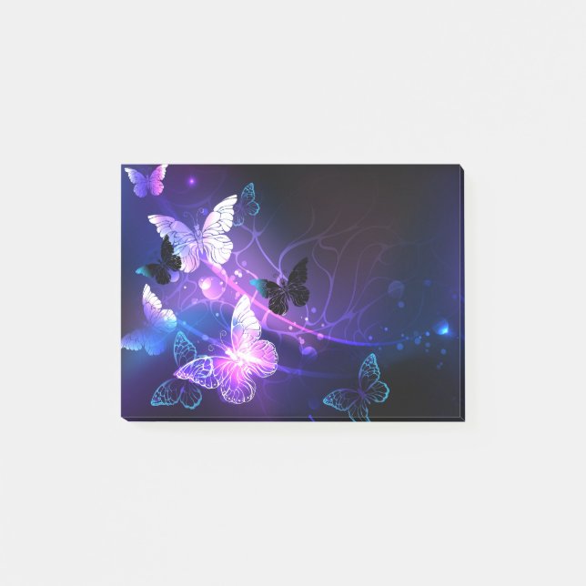 Bloco De Notas Fundo com Borboletas Noturnas (Frente)