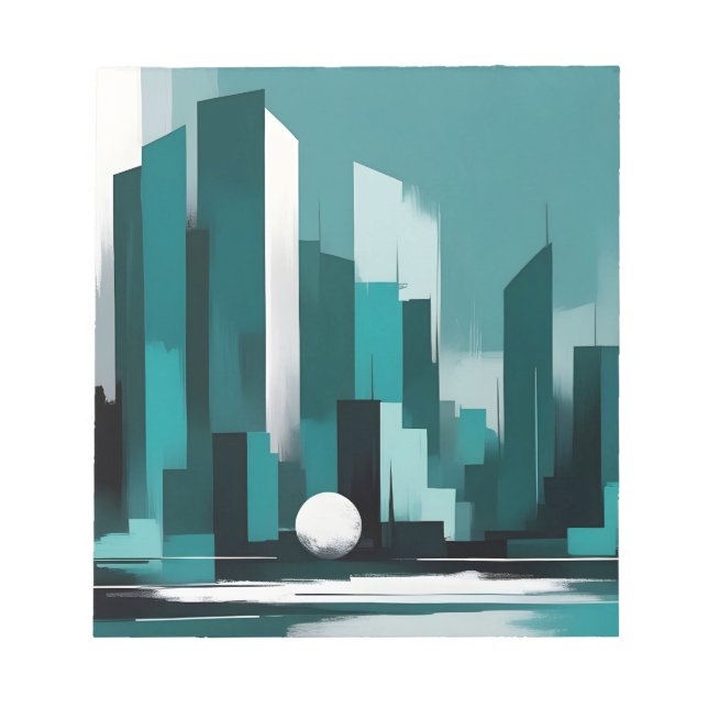 Bloco De Notas Fundo da Arquitetura Moderna de abstrato Cityscape (Frente)