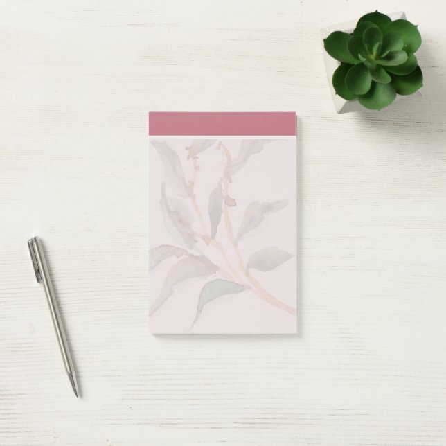 Bloco De Notas Fundo de aquarela pastel bonito Trendy Burgundy (Escritótio)