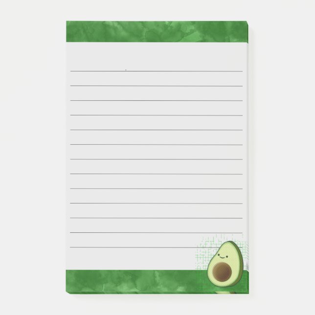 Bloco De Notas Fundo de Cor Verde Verde Avocado Bonito Vinculado (Frente)