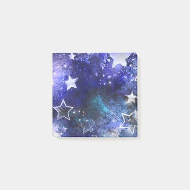 Bloco De Notas Fundo de Espaço com Estrelas (Frente)