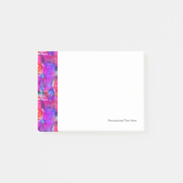 Bloco De Notas Fundo de textura rosa, azul, vermelha (Frente)