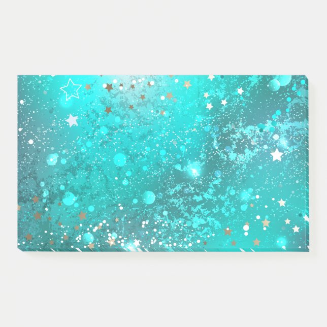 Bloco De Notas Fundo do Mint Turquoise Foil (Frente)