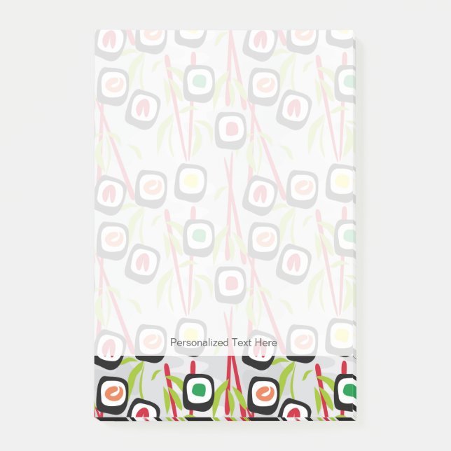 Bloco De Notas Fundo do sushi (Frente)