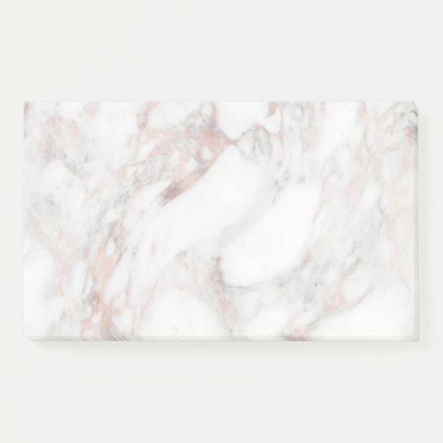 Bloco De Notas Fundo Elegante rosa Marble Trendy Modelo (Frente)