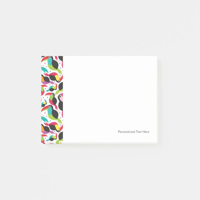 Bloco De Notas fundo toucan exótico do pássaro de Brasil (Frente)