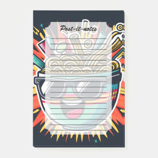 Bloco De Notas Funny Cute Noodle Cartoon Ramen Bowl