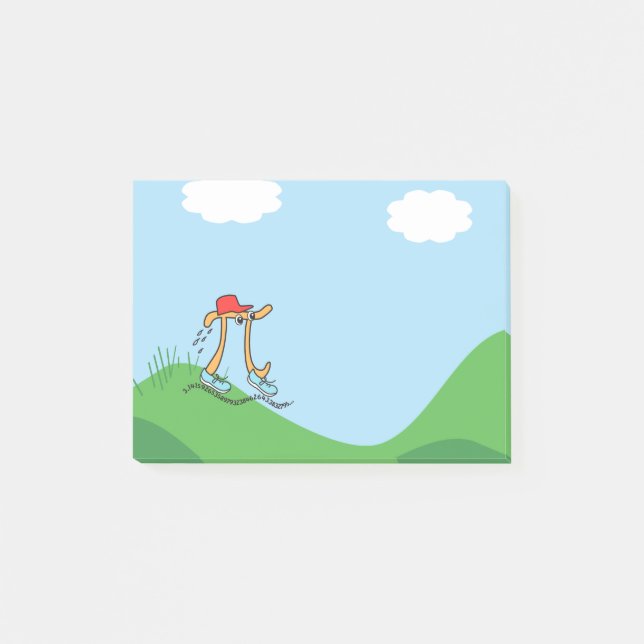 Bloco De Notas Funny Long Running Pi © ilustração Presente (Frente)