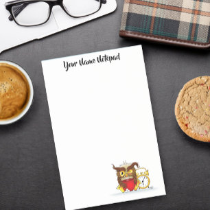 Bloco De Notas Funny Morning Cranky Owl