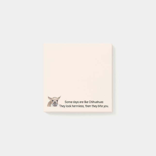 Bloco De Notas Funny Quote about Life with Chihuahua Dog (Frente)
