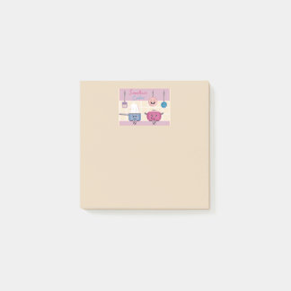 Bloco De Notas Funny Romantic Kitchen Scene with Cooking Utensils