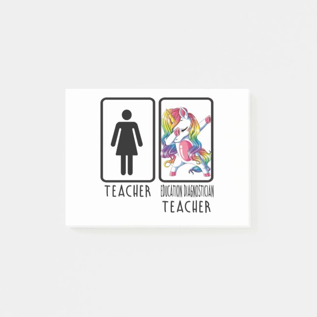 Bloco De Notas Funny Teacher 1 Education Diagnostician Teacher (Frente)