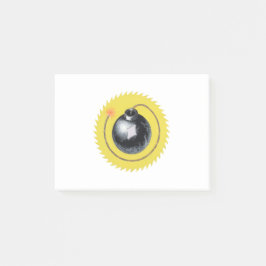 Bloco De Notas Fusível com bomba-relógio queimando