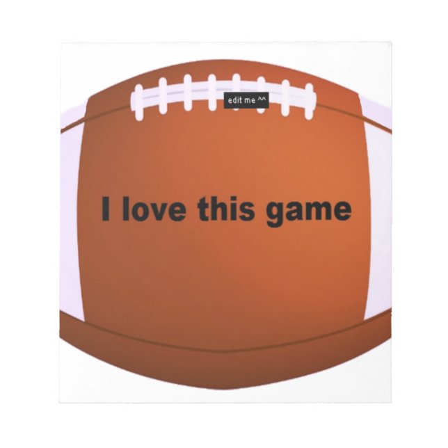 Bloco De Notas Futebol americano (Frente)