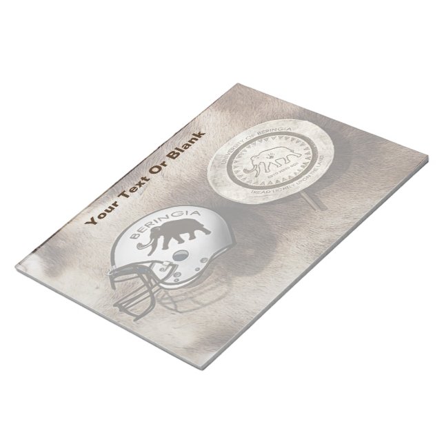 Bloco De Notas Futebol da Universidade de Beringia (Inclinado)