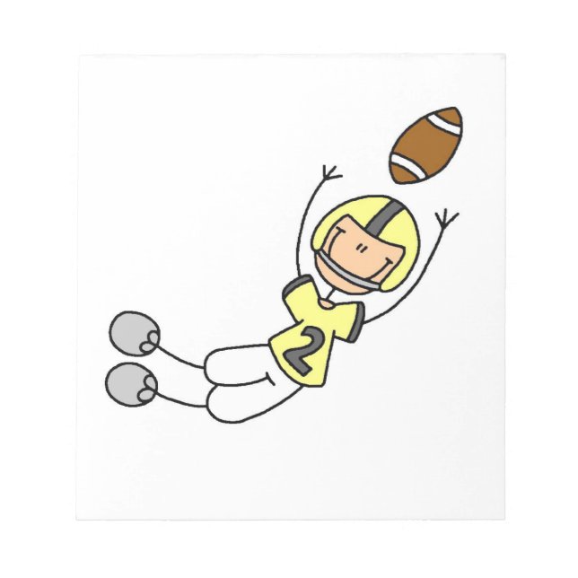 Bloco De Notas Futebol de Boneco Amarelo (Frente)
