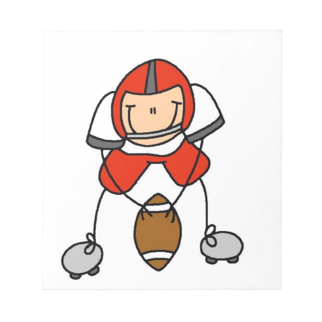 Bloco De Notas Futebol de Boneco Vermelho (Frente)