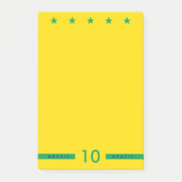Bloco De Notas Futebol Personalizado das Cores da Bandeira do Bra