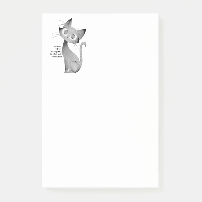 Bloco De Notas Gabinete do chat au count langoureux (Frente)