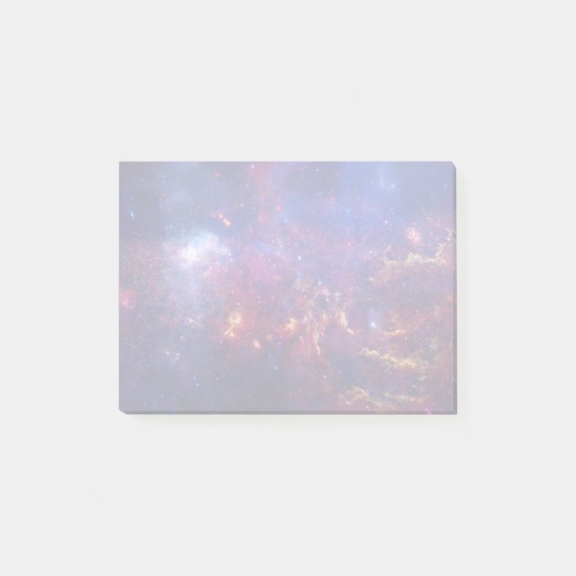 Bloco De Notas Galáxia Brilhante no Exterior (Frente)