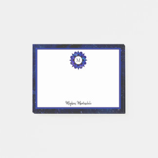 Bloco De Notas Galáxia Espacial Exterior do Indigo Azul Mandala M