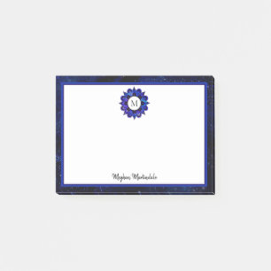 Bloco De Notas Galáxia Espacial Externa de Azul Indigo Mandala M