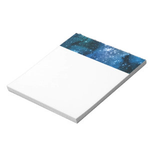 Bloco De Notas Galáxias Amantes Starry Space Blue Sky White Spar