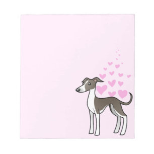Bloco De Notas Galgo/Whippet/amor galgo italiano
