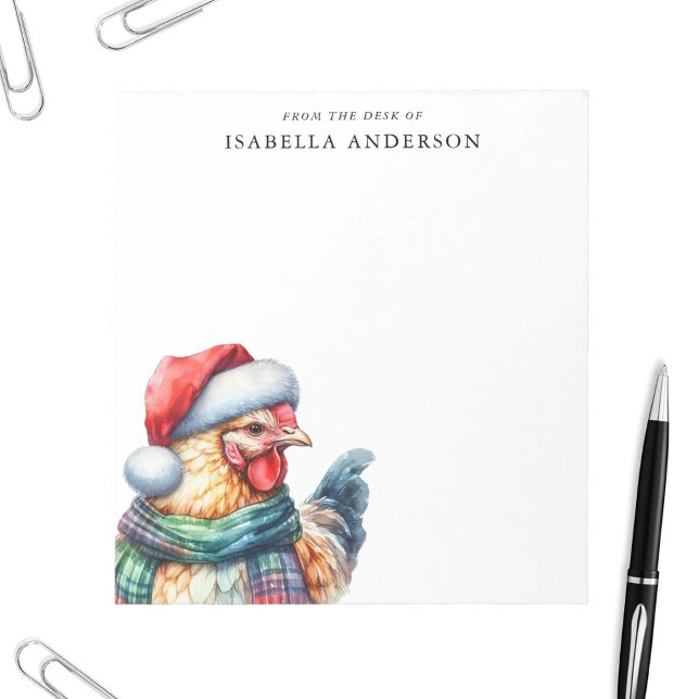 Bloco De Notas Galinha De Natal Da Mesa De (Criador carregado)
