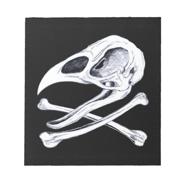 Bloco De Notas Galo Crânio e Crossbones (Frente)