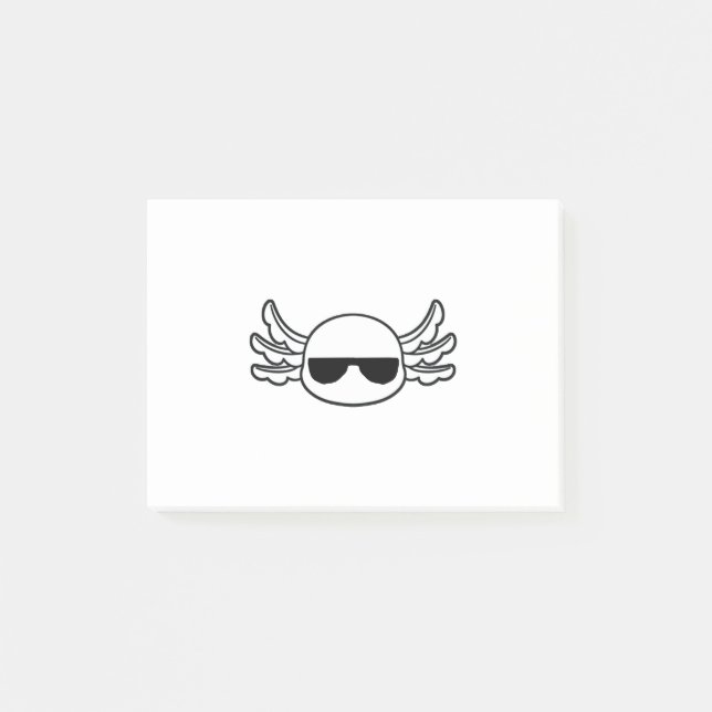 Bloco De Notas Gangster Axolotl Shades Funny Fish Funny (Frente)