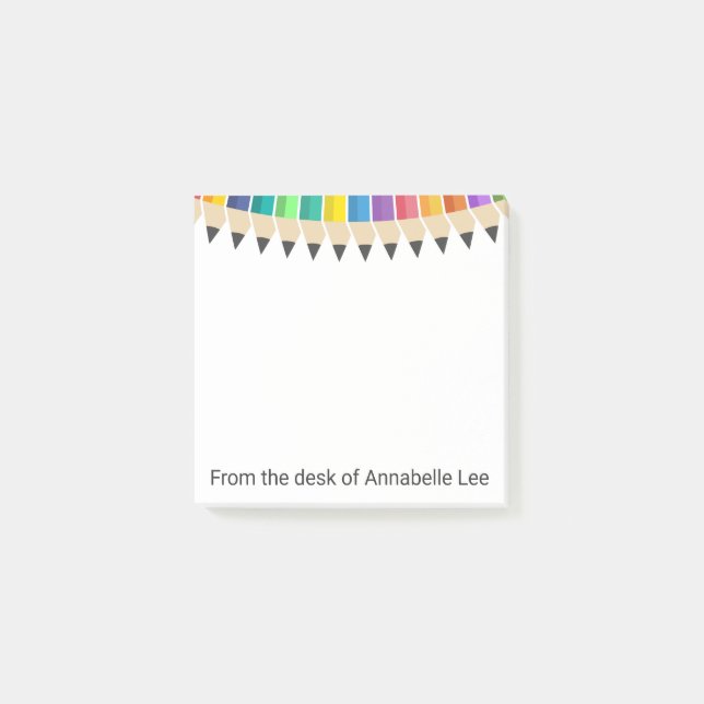 Bloco De Notas Ganhos coloridos dos lápis (Frente)