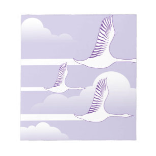 Bloco De Notas Gansos que voam o vetor