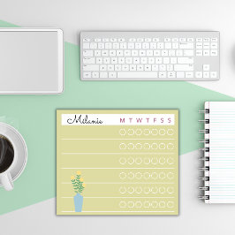 Bloco De Notas Garden Day Dreams – Weekly Checklist Floral Sticky