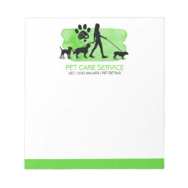 Bloco De Notas Garota Cachorreira / Pet Care Sentado Notepad