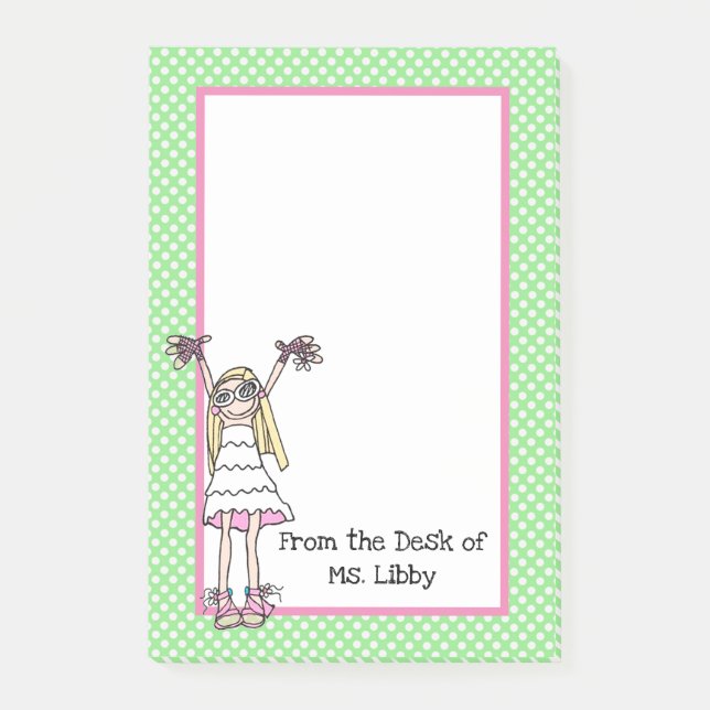 Bloco De Notas Garota Hipster (Frente)