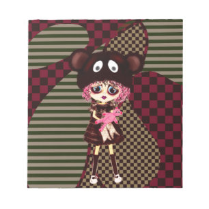 Bloco De Notas Garota Kawaii por que tão triste? Criança chorando