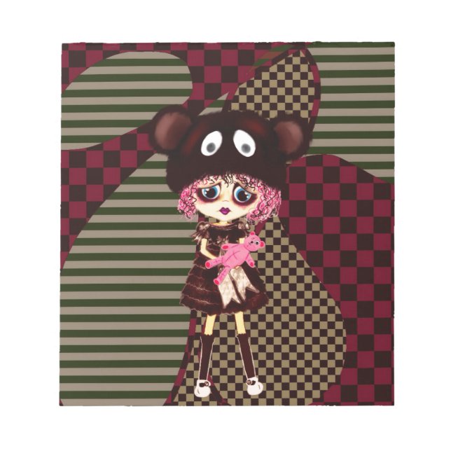 Bloco De Notas Garota Kawaii por que tão triste? Criança chorando (Frente)