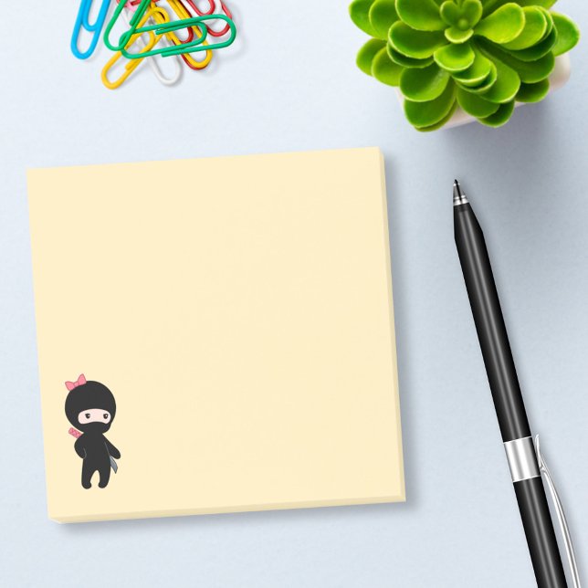 Bloco De Notas Garota Ninja Pequena em Amarelo (Criador carregado)