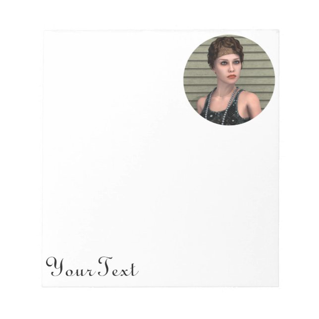 Bloco De Notas Garota Vintage (Frente)
